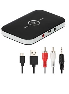 Excefore Bluetooth 5.0 Transmitter Receiver, 2-in-1 Wireless Portable Stereo Audio Adapter with Noise Reduction, 3.5mm AUX RCA Adapter for TV, PC, Headphones, Car, Home Stereo System  - Image 1