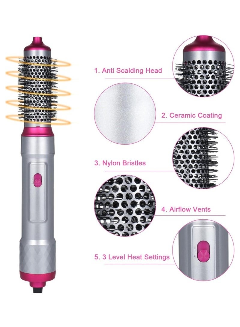 5-in-1 Hot Air Hair Dryer and Curler Tool Set – Multi-Function Hair Styler for Curling, Drying, Straightening, Volumizing, and Smoothing with Interchangeable Attachments - Image 5