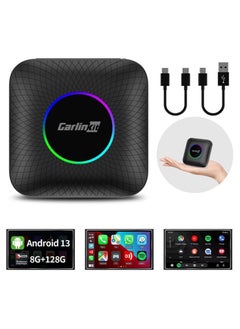 Carlinkit Newest Android 13.0 Ai Box LED, 8+128GB with Qualcomm 8-cores, 3-in-1 Wireless CarPlay/Android Auto Comes with Play Store, Streaming Video, Only for The Vehicle with Wired CarPlay - pzsku/Z5F569F3D70A734800A6BZ/45/_/1733127763/c24e0c98-eb88-4883-a6fc-7662520ad274