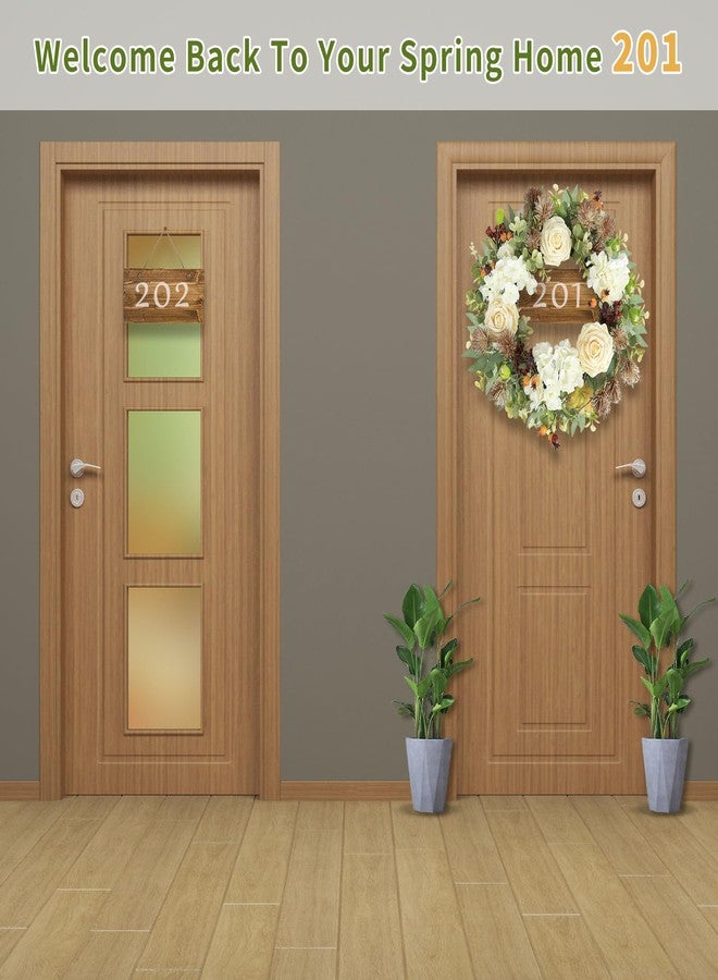 CHEAWRTZ 22'' Summer Wreaths for Front Door,Hydrangea Artificial Flowers with Blue Hydrangeas, Berries, Globular Daisies,Hydrangea Plant for Outdoor/Indoor Window Wall Porch Home Farmhouse Decor. - Image 3