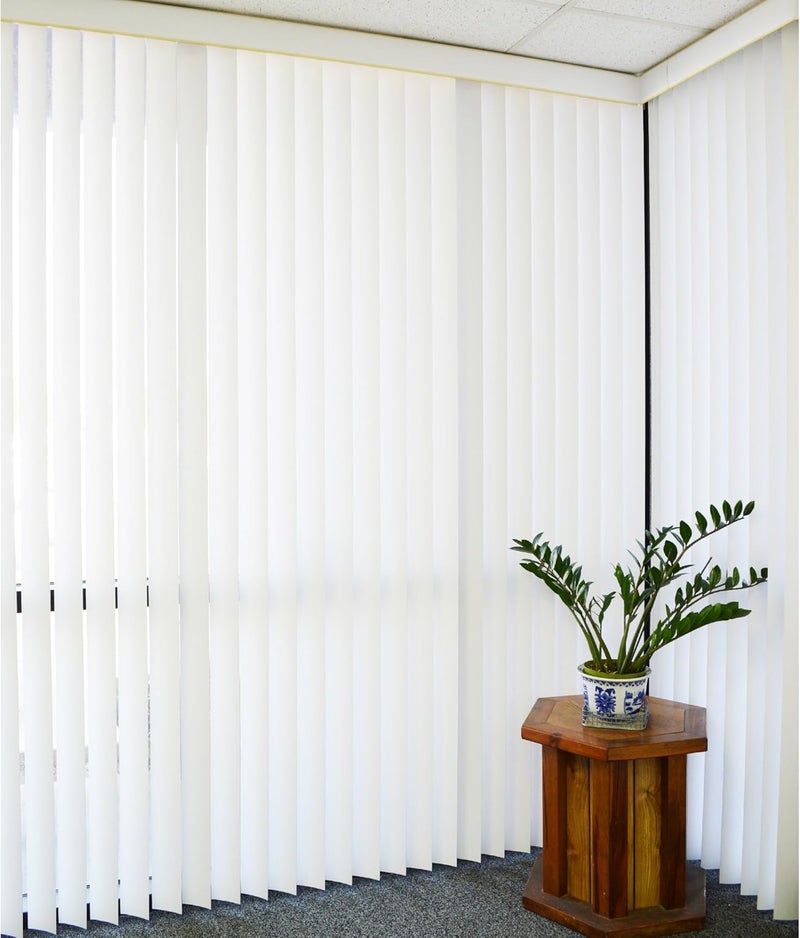 DALIX PVC Vertical Blind Replacement Slats Curved Smooth White 70.5 x 3.5 (20-Pack) - Image 5
