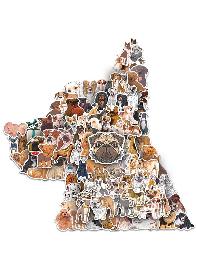 Bluejw Hot 100 Cute Realistic Dog Graffiti Sticker Mobile Phone Shell Water Cup Flat Decoration - Image 3