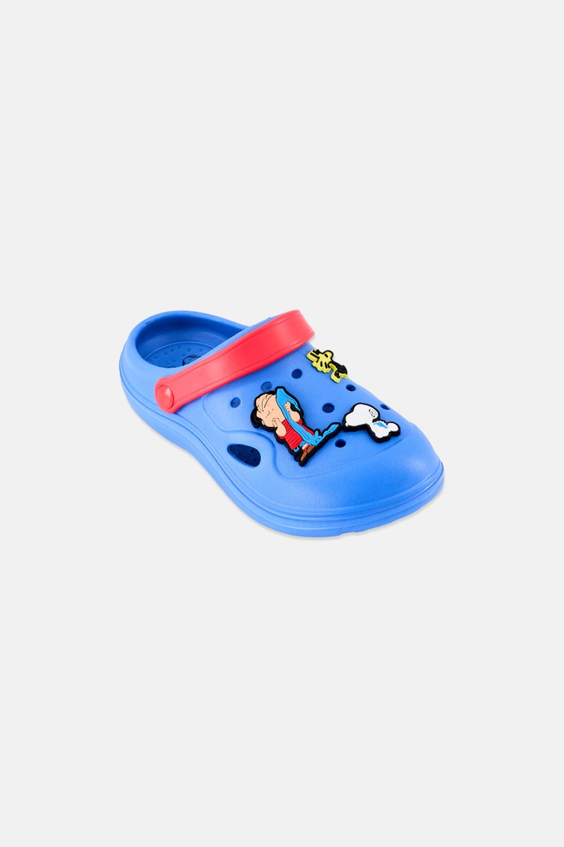 Peanuts Kids Boy Peanuts Slingback Clogs, Blue - Image 1