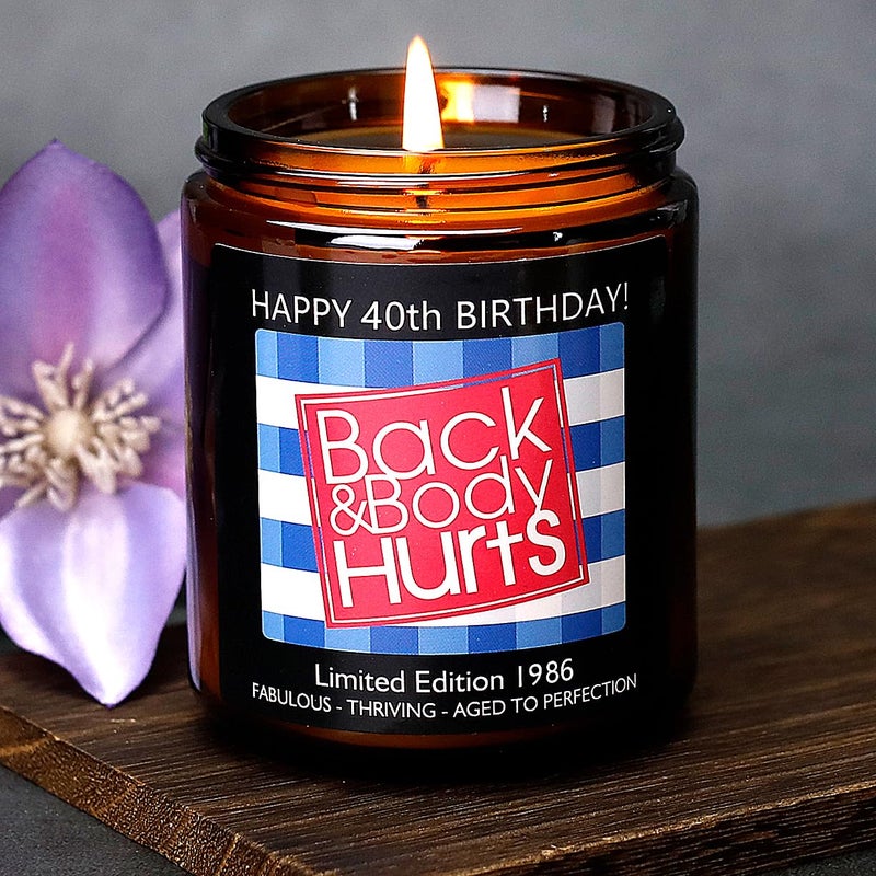 Friectavy 40th Birthday Gifts Women Men, 40th Birthday Decorations for Women Men, Funny 40 Birthday Candle Gifts for Her Him Mom Dad Husband Wife Best Friends Sister, 1986 40 Year Old Gag Gift Ideas - Image 1