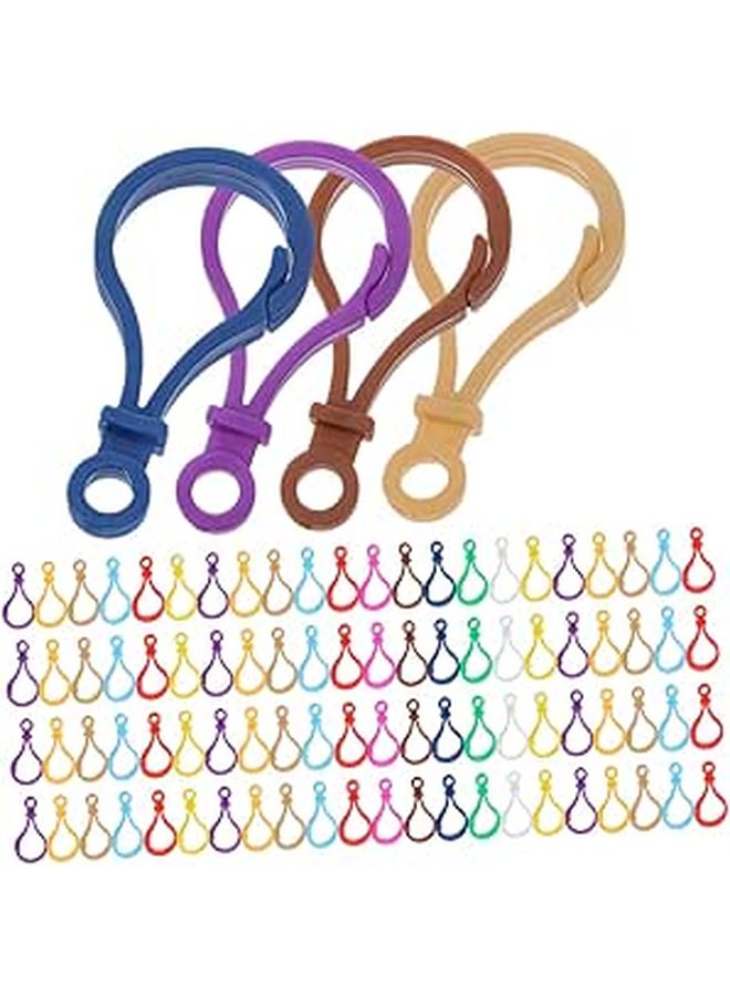120 Pcs Plastic Keychain Clips with Lobster Clasp for DIY Crafts and Light Bulb Charms - Image 1