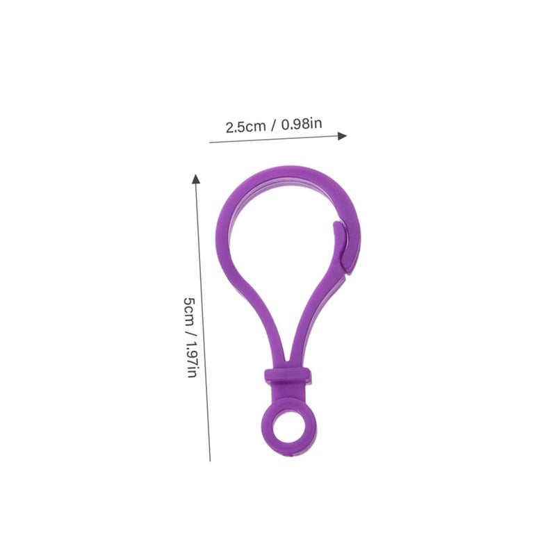 120 Pcs Plastic Keychain Clips with Lobster Clasp for DIY Crafts and Light Bulb Charms - Image 3