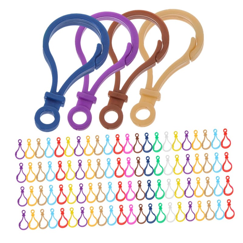 120 Pcs Plastic Keychain Clips with Lobster Clasp for DIY Crafts and Light Bulb Charms - Image 2