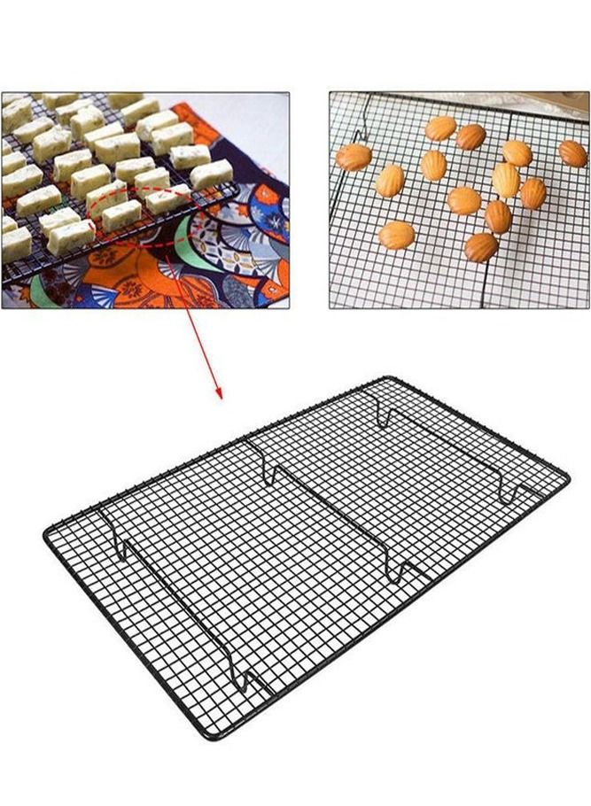 AMERTEER Thicken Black Cake Cooling Rack – Durable Non-Stick Wire Rack for Baking, Cooling, and Roasting - Image 3