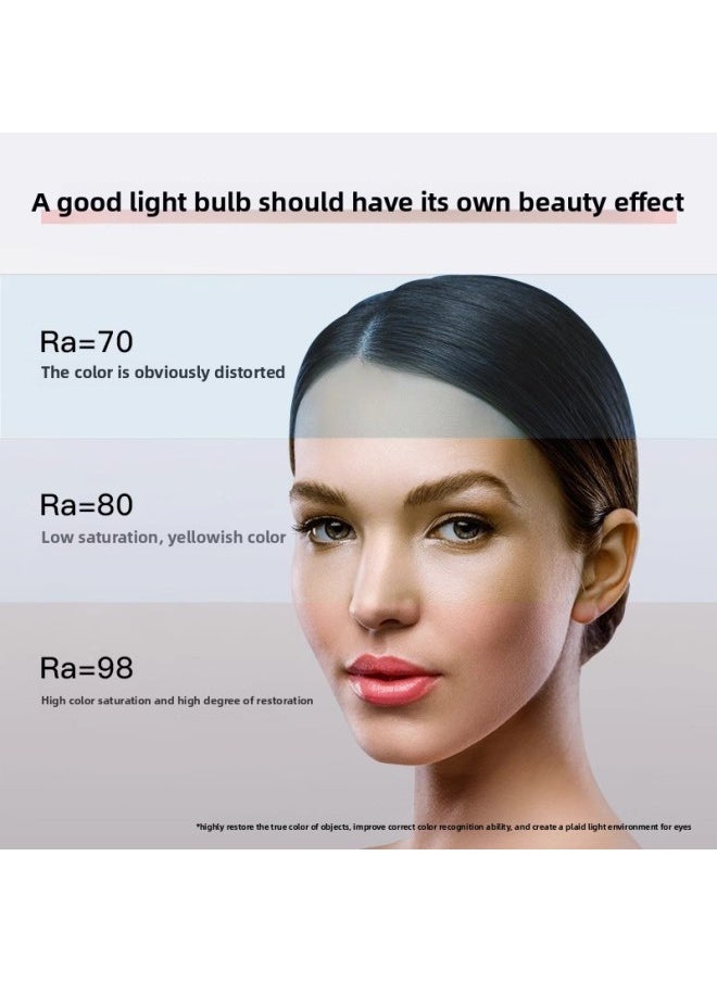 Generic - Full Spectrum Flying Saucer Lamp Home E27 Screw Led Super Bright Energy-saving Lamp Three-color Variable Light Eye Protection Bulb Warm Light Indoor-Specifications:Full Spectrum [eye Protection Ra98] Orange Model—30w—three Color Changing Light - Image 1