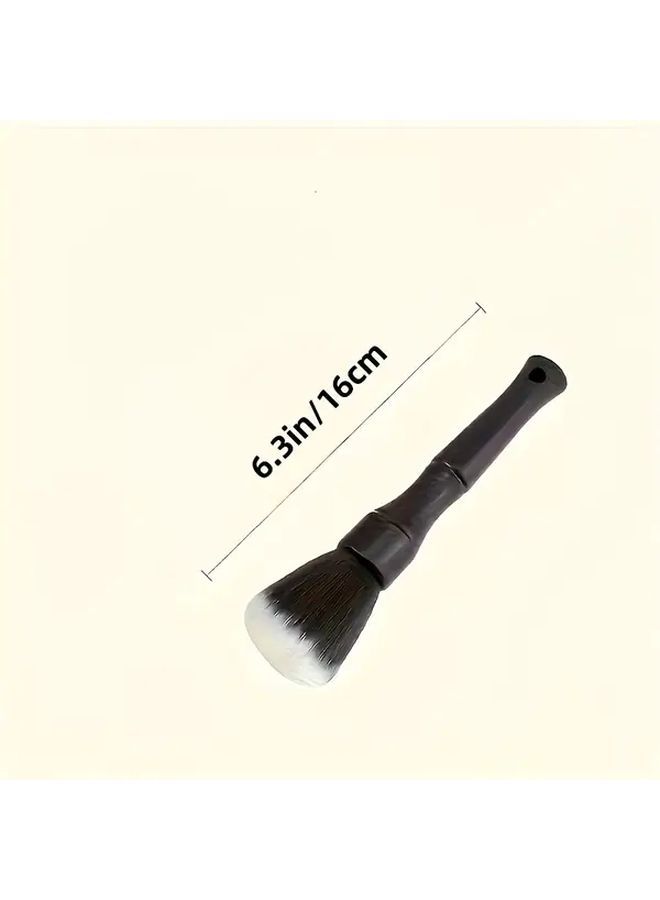 Black Car Interior Detail Brush Soft Bristle Cleaning Tool for Dashboard and Shift Lever - Image 3