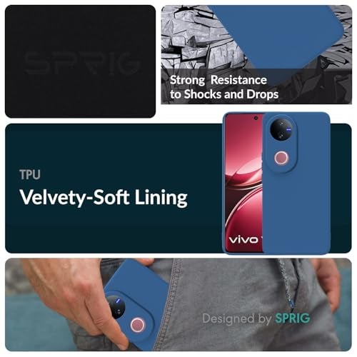 SPRIG Compatible with VIVO T4R 5G TPU Basic Premium Back Cover Case Drop Tested Shock Proof for Boys and Girls with Camera Protection (Blue) - Image 3