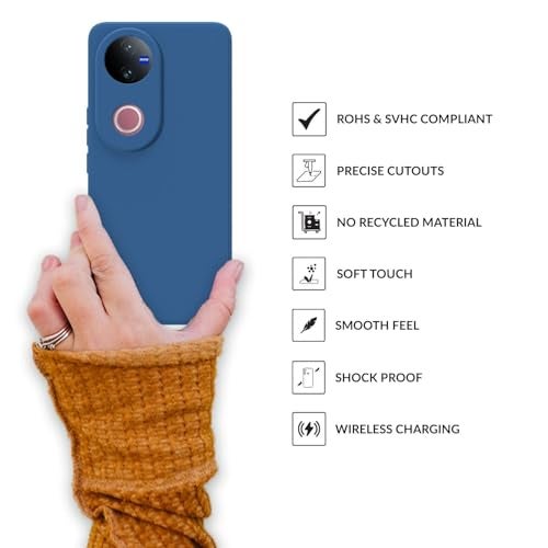 SPRIG Compatible with VIVO T4R 5G TPU Basic Premium Back Cover Case Drop Tested Shock Proof for Boys and Girls with Camera Protection (Blue) - Image 4