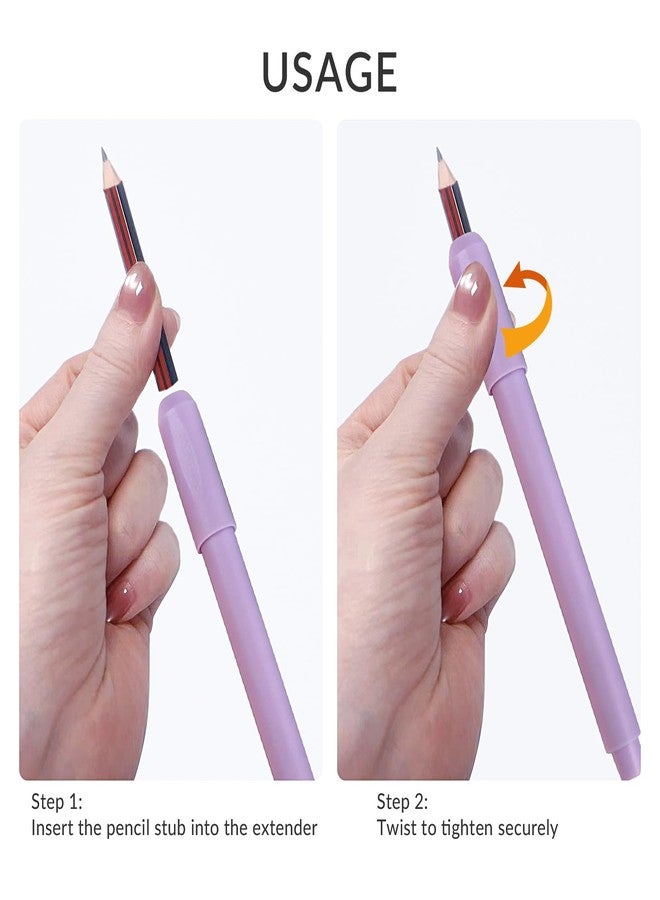 FUNLAVIE 14 Pcs Adjustable Pencil Extenders for Artists, Macaron Colors Pencil Lengthener & Colored Pencil Holder for Sketching, Writing and Art Drawing - Image 4