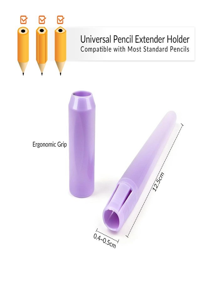 FUNLAVIE 14 Pcs Adjustable Pencil Extenders for Artists, Macaron Colors Pencil Lengthener & Colored Pencil Holder for Sketching, Writing and Art Drawing - Image 3