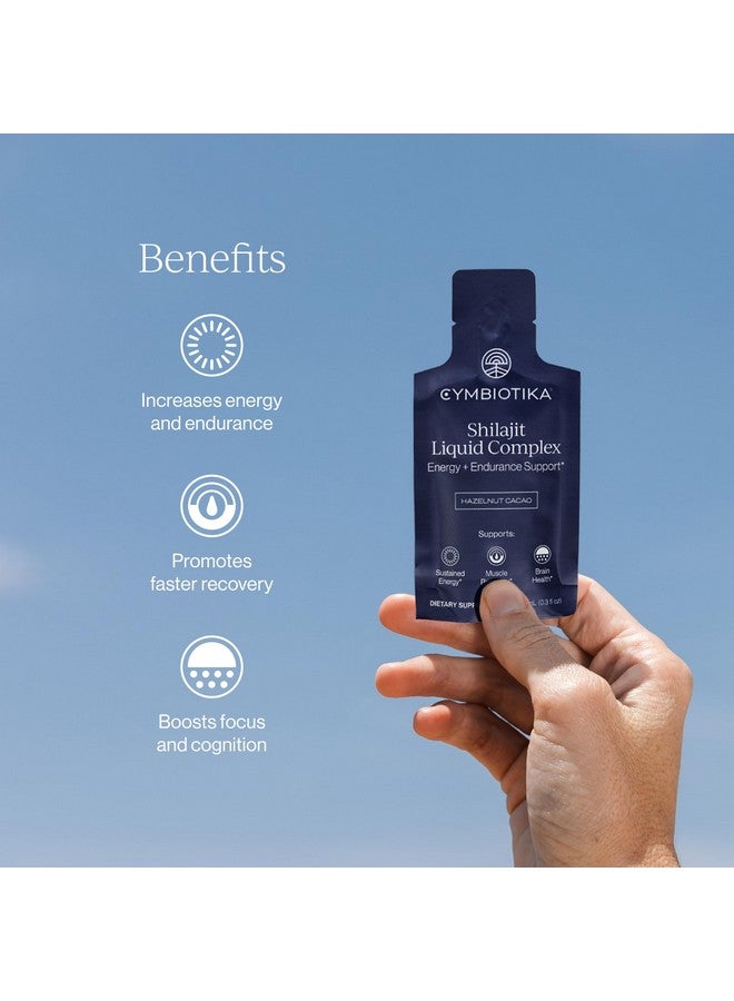 CYMBIOTIKA Shilajit Liquid Complex - 85+ Trace Minerals for Energy, Focus & Recovery Adaptogen - Fulvic & Humic Acid - Cacao, Honey, Hazelnut Butter & Sea Salt - 26 Daily Packets - Image 2