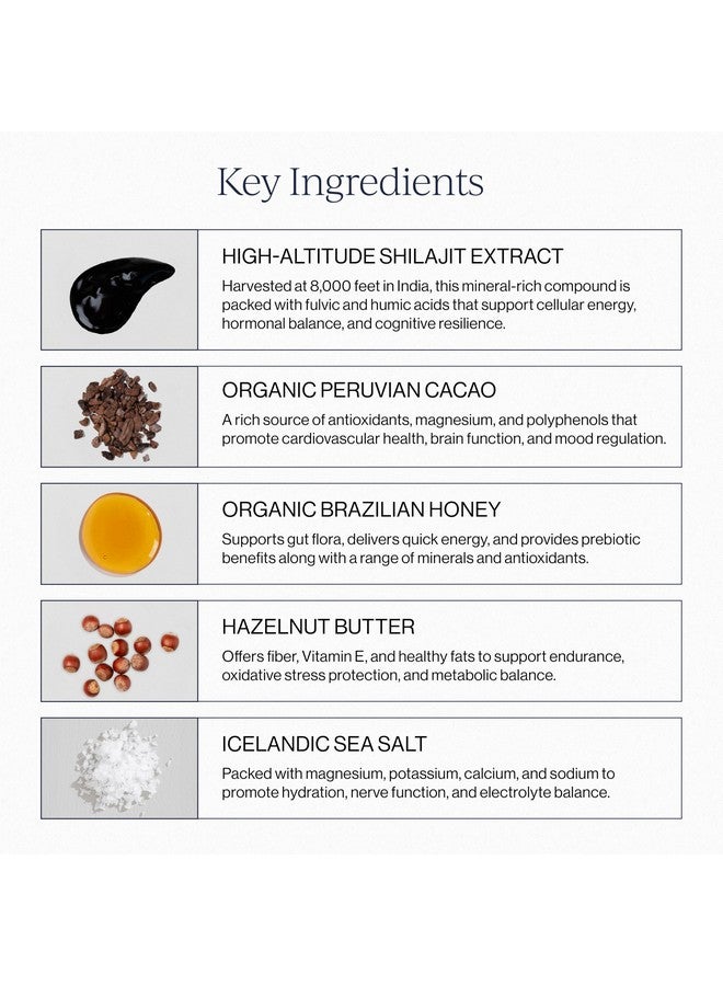 CYMBIOTIKA Shilajit Liquid Complex - 85+ Trace Minerals for Energy, Focus & Recovery Adaptogen - Fulvic & Humic Acid - Cacao, Honey, Hazelnut Butter & Sea Salt - 26 Daily Packets - Image 3