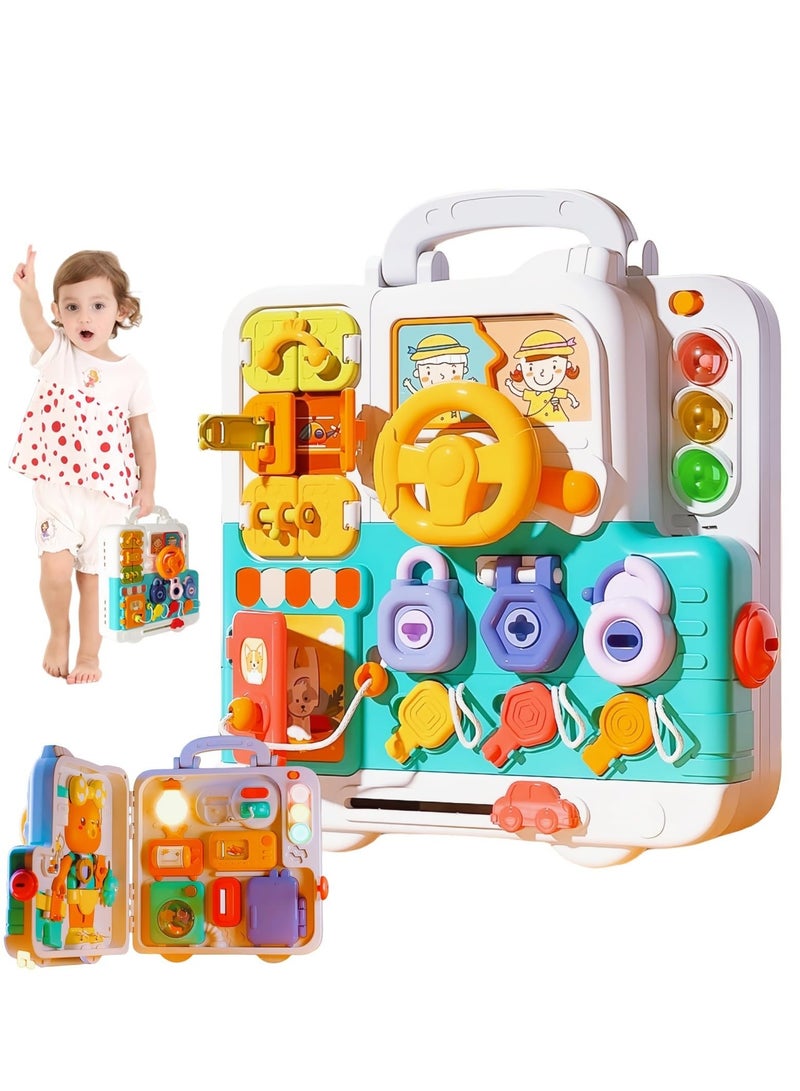 XiuWoo 81 in 1Montessori Toys, Baby busy board sensory toys for toddlers 1-3,BabyEducational Learning Toys12-18 months, Plane toys for toddlers Toys - Image 1