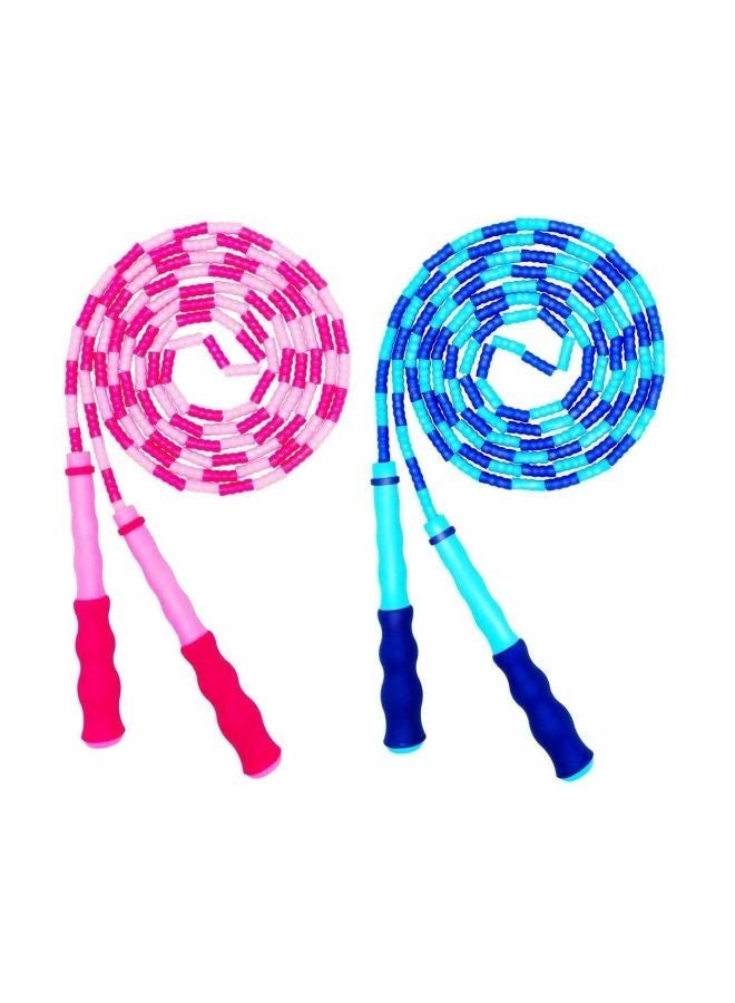 2-Piece Soft Beaded Jump Rope 9 feet, Jump Rope for Kids Girls and Boys, Soft Beaded Jump Ropes, Adjustable Skipping Rope, Tangle-Free Segmented Rope for Kid and Women Men Adults Exercise - Image 1