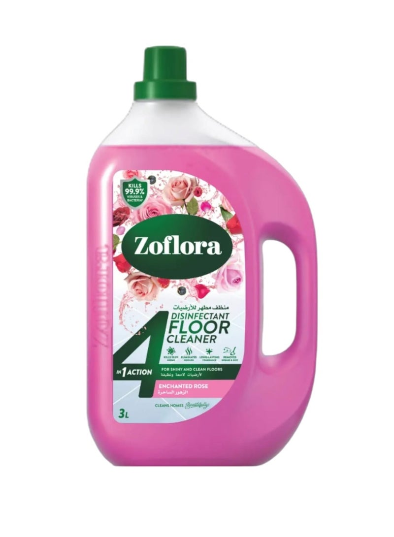 زوفلورا منظف ومطهر الأرضيات المضاد للبكتيريا برائحة الزهور الساحرة 3لتر