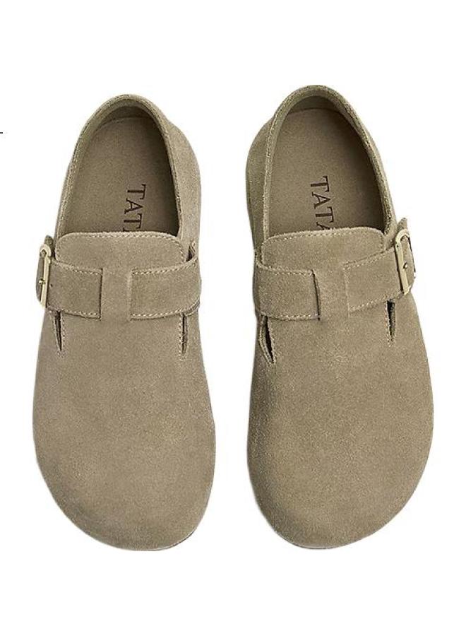 HESHE Tata Bear Retro Buckle Shoes Spring New Cgw02Am5 Grey Size 38 - Image 3