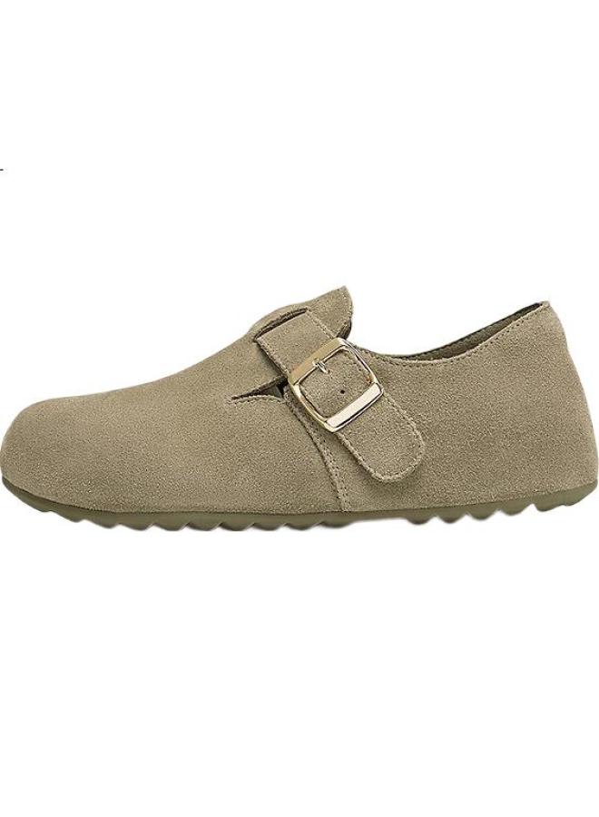 HESHE Tata Bear Retro Buckle Shoes Spring New Cgw02Am5 Grey Size 38 - Image 1