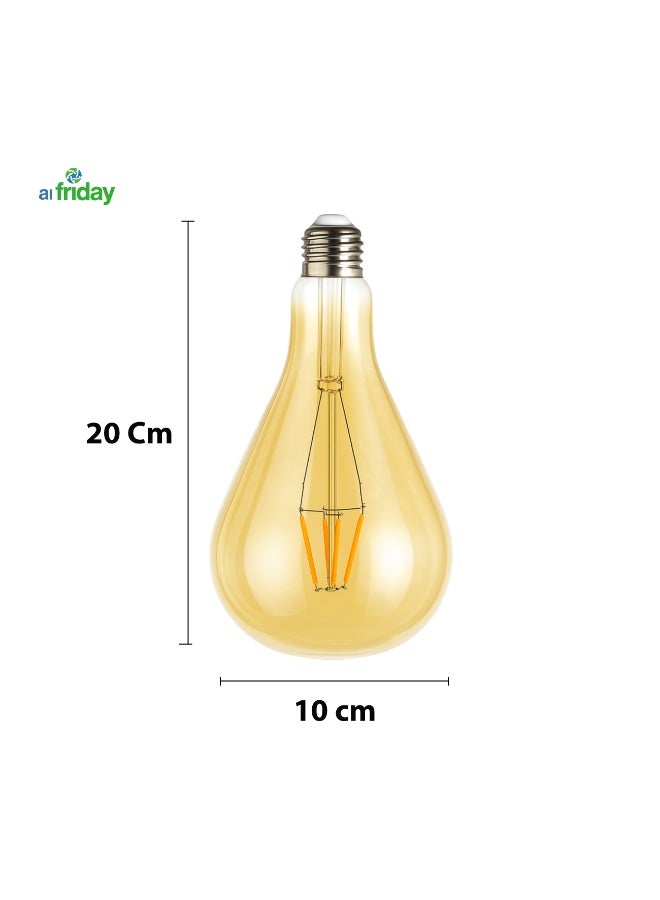ALFRIDAY Vintage LED Filament Bulb - Warm Amber Decorative E27 2200K Energy-Saving - Image 5
