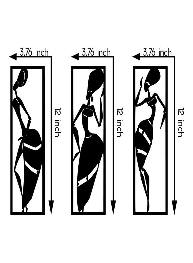 300Sparkles Tribal Women Frames Wooden Wall Decor Home Decorative Items Living Room Office Decoration Wall Art Hanging 3 Pcs. Set - Image 4