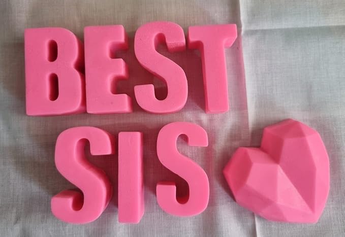 SCIIAN Best Sis Soap Pink Soap for Winter Glycerin Soap for Sister Handmade Soap Festival Gift Set New Year Gift for Sister Bathing Soap with Nourishing AntiAging Properties100gm - Image 1