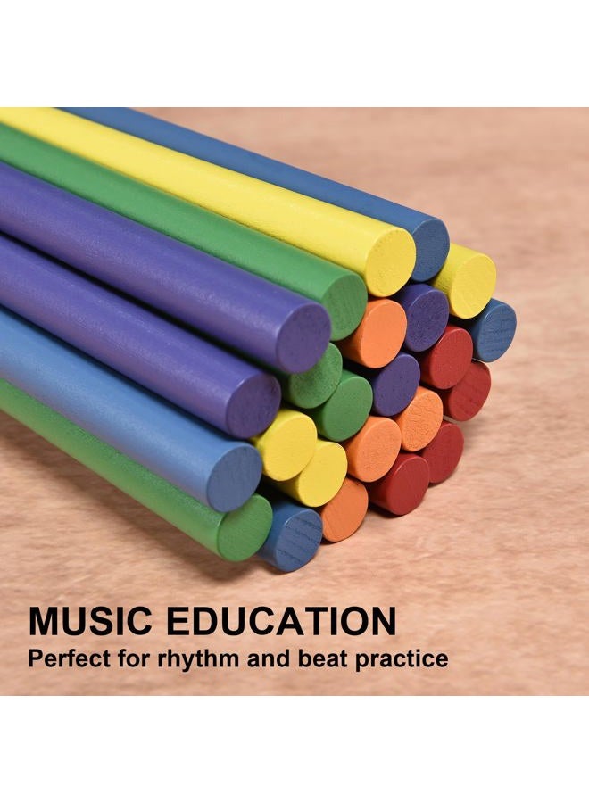 DOMG 60 Pieces Rhythm Sticks for Kids Bulk, Wood Lummi Sticks Music Classroom Percussion Instruments, 6 Colors - Image 5