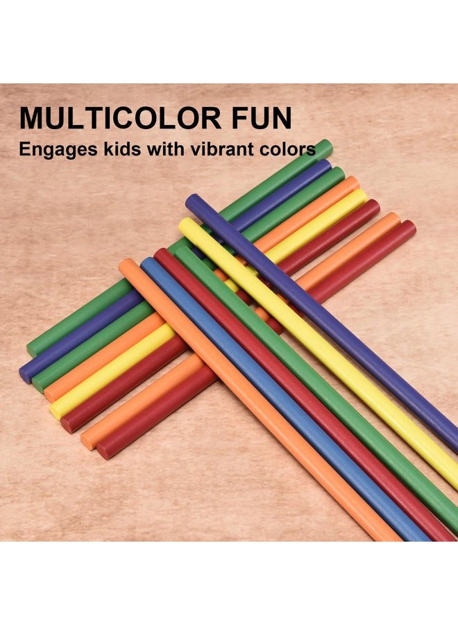 DOMG 60 Pieces Rhythm Sticks for Kids Bulk, Wood Lummi Sticks Music Classroom Percussion Instruments, 6 Colors - Image 4