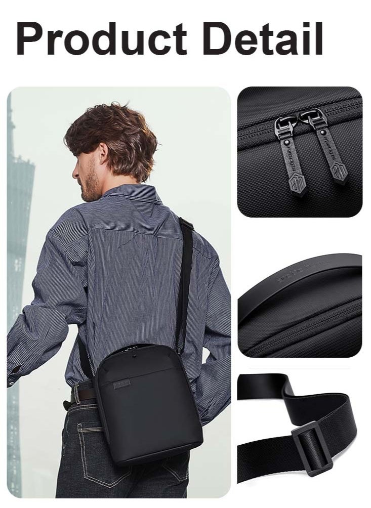ARCTIC HUNTER - Messenger Bag for Men, Lightweight Water Resistant Crossbody Bags for Work with Tablet Compartment, Black - Image 1