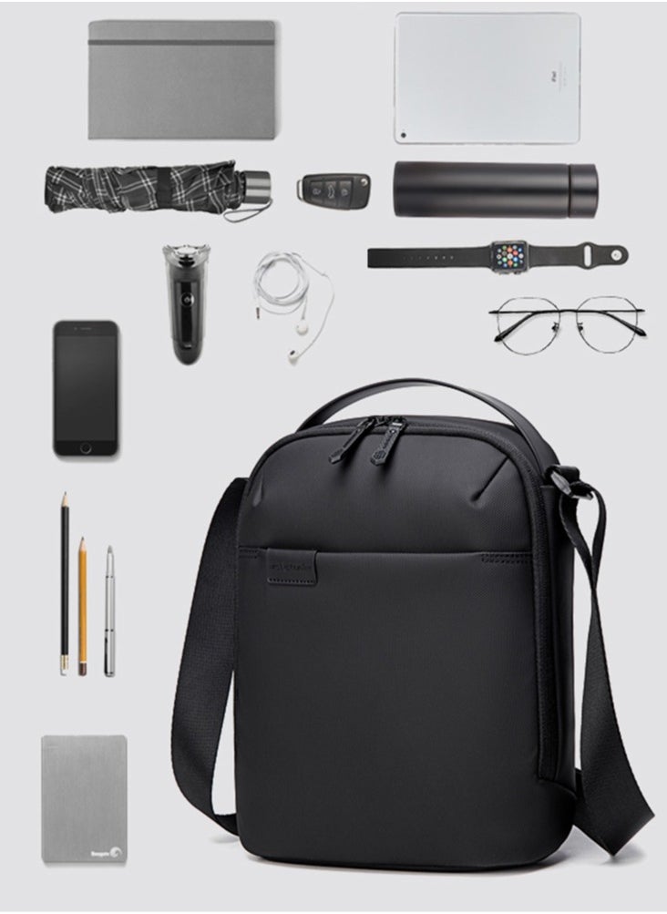 ARCTIC HUNTER - Messenger Bag for Men, Lightweight Water Resistant Crossbody Bags for Work with Tablet Compartment, Black - Image 1