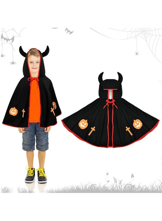 Generic Halloween Children's Costumes, Devil Costume Children, Demon Costume Children, Devil Costumes, Cape Devil for Child Boys Girls Halloween, Carnival Parties  - Image 2