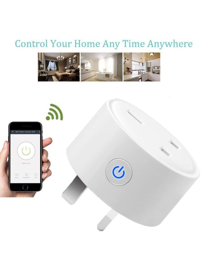UanTii - Tuya Wifi Smart Plug 20A Wireless Socket Mini Wifi Outlet Timing Schedule Function Smart Life App Remote Control Works - Image 1