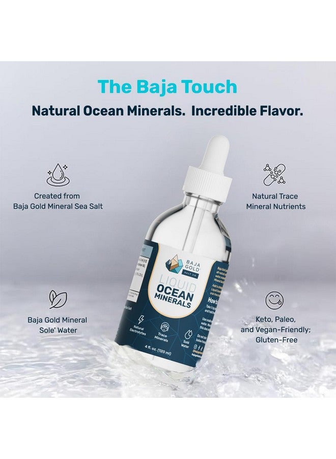 Baja Gold Liquid Ocean Trace Mineral Drops - Ionic Electrolytes Mineral Drops for Drinking Water & Food Flavor Enhancement - Mineral-Rich Saline Solution & Oral Cleanse - 4 fl oz, 30-Day Supply - Image 3