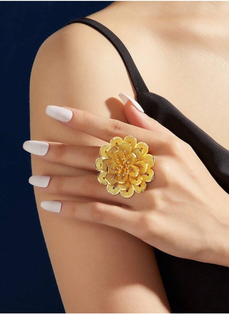 GOLDMAX 21k Gold Plated Ring For Women One Size  - Image 1
