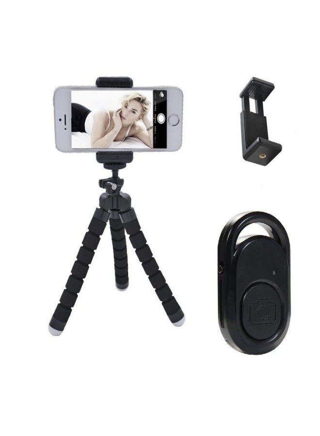 Sponge Octopus Tripod Neutral Mobile Phone Bluetooth Selfie Photo Set Bracket Live Broadcast Bracket Tripod-Color:Old Style Suit  - Image 1