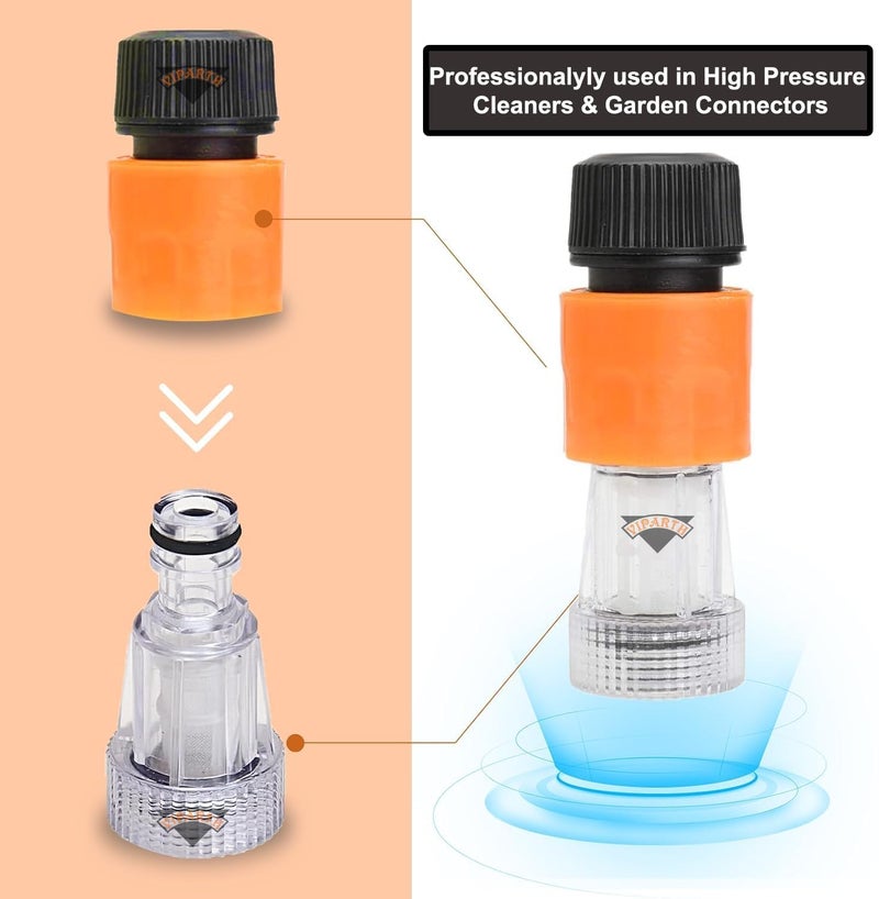 VIPARTH Plastic High Pressure Washer Water Filter Connection Accessory 3/4" | Inlet Nozzle (Nipple) with Quick Connector | Universal Compatibility | Pack of 1 - Image 2