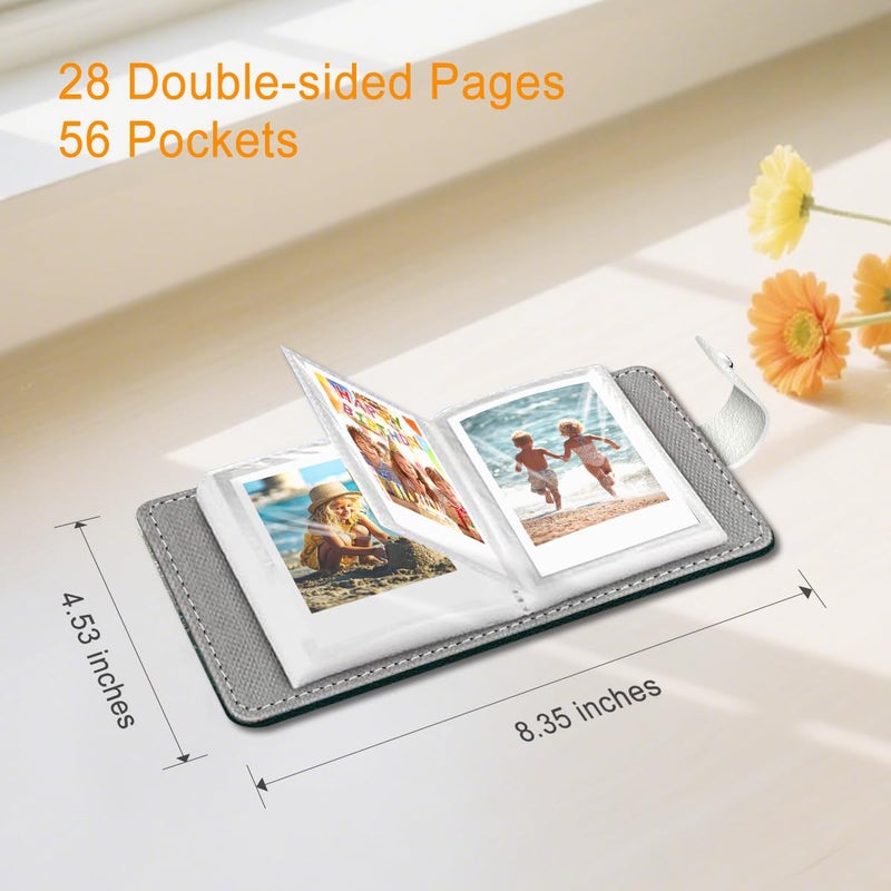 Lebrocoli Mist Forest Small Photos Album for 2x3 Inch Films, 56 Pockets Mini Cute Albums Book for Polaroid Fujifilm Instax Mini Instant Camera Printer, Kpop Photocard Pictures Binders Holders Storage - Image 5