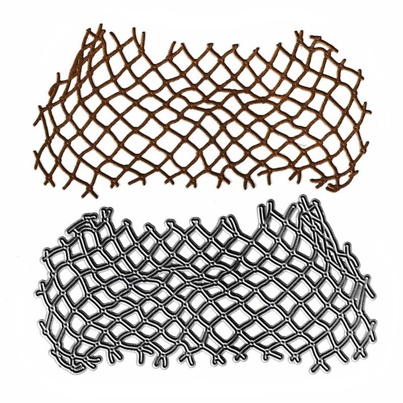 Irregular Fish Net Cutting Dies Grid Net Die Cuts Metal Embossing Stencils Template Mould for Card Scrapbooking and DIY Craft Album Paper Card Decor