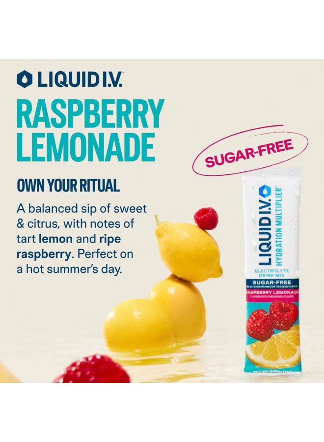 Liquid I.V. ® مضاعف الترطيب خالي من السكر - ليمون توت العليق | مسحوق مشروب الإلكتروليت | عبوة واحدة (14 حصة) - Image 2
