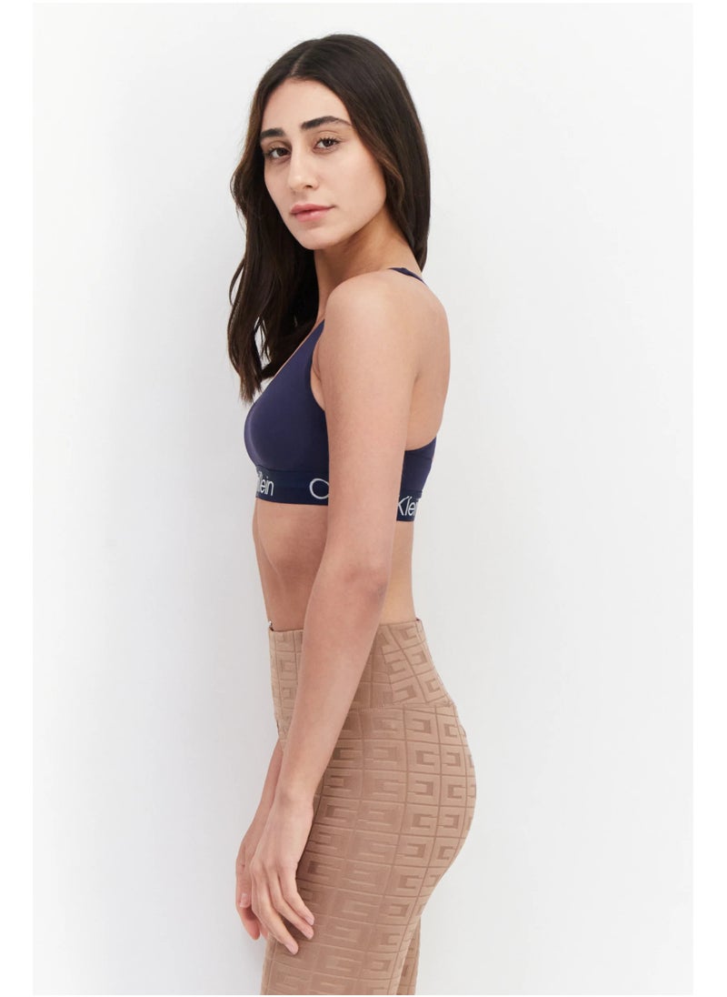 Calvin Klein Performance Calvin Klein Women Plain Padded Sports Bra, Navy  - Image 2