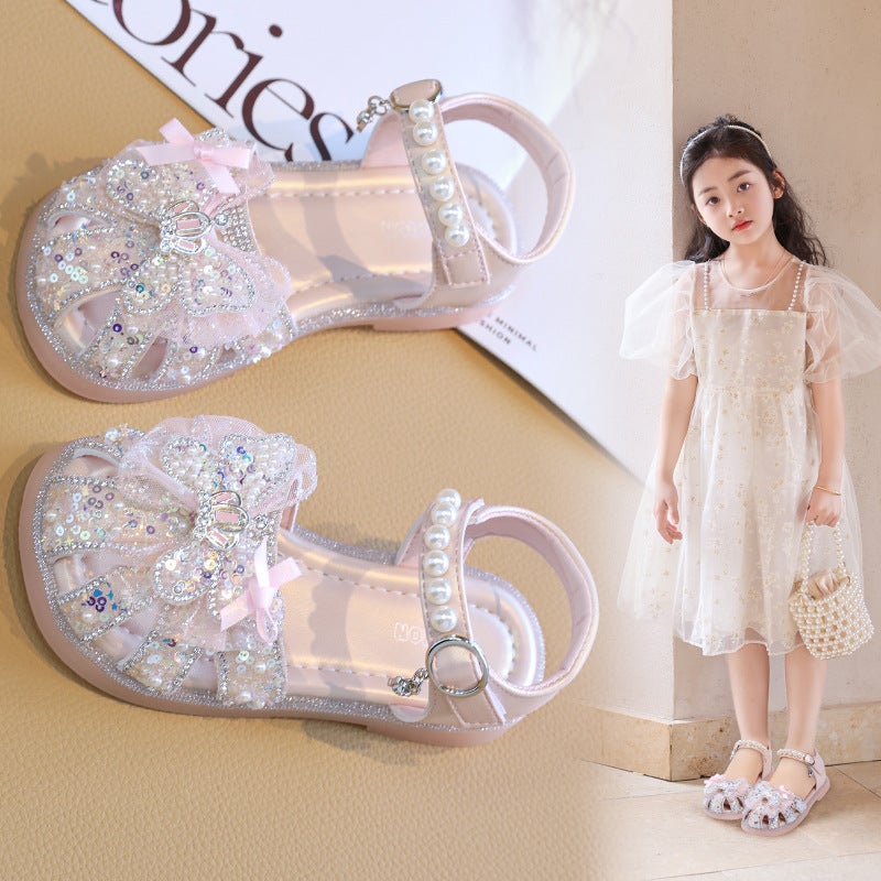Girls Sandals Princess Summer Summer Children'S Shoes Girls Crystal Shoes Explosions Baby Girl Elsa - Image 2
