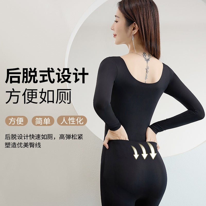 Postpartum Long-Sleeved Body Sculpting Corset, Powerful Waist And Abdomen Lifting, Full Body Enhanced Version, Back-Removable One-Piece Body Shaper For Women - Image 5