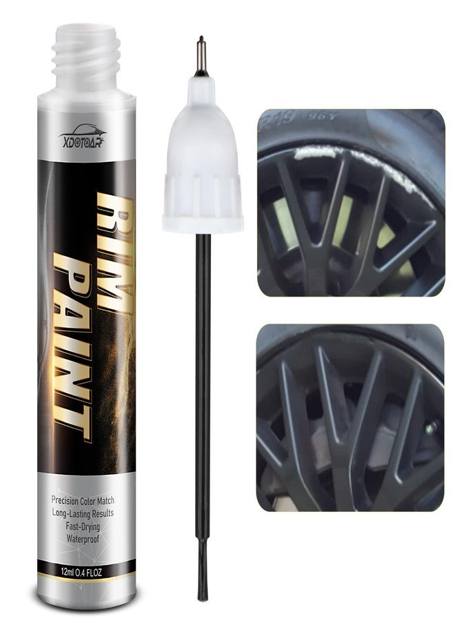 xdotoar Rim Touch Up Paint,Gloss Black Car Wheel Scratch Repair - Image 1