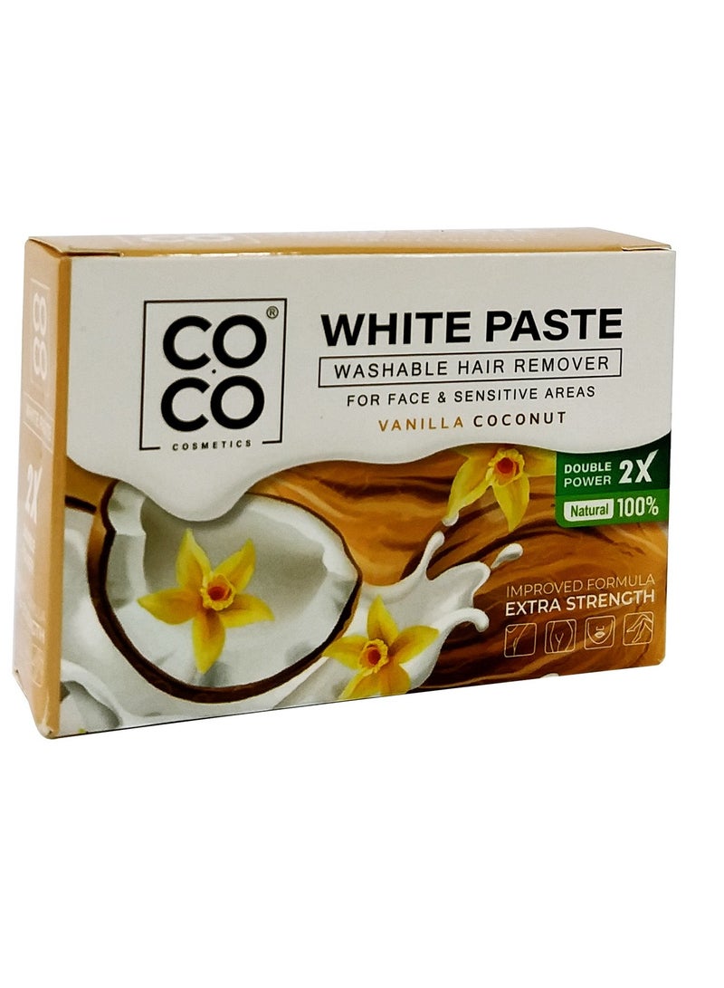 Coco White Paste Washable Hair Remover Vanilla Coconut - 100g - Image 5
