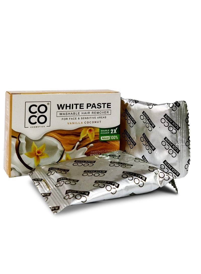 Coco White Paste Washable Hair Remover Vanilla Coconut - 100g - Image 1