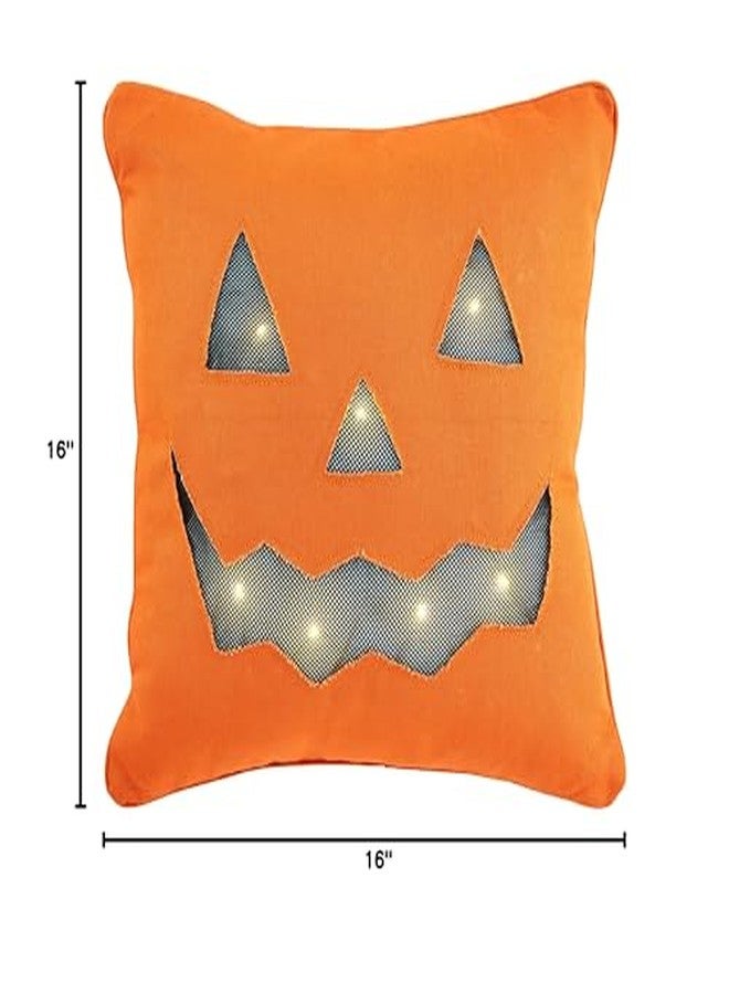 Mud Pie Throw Pillow, 16" x 16", Pumpkin - Image 4