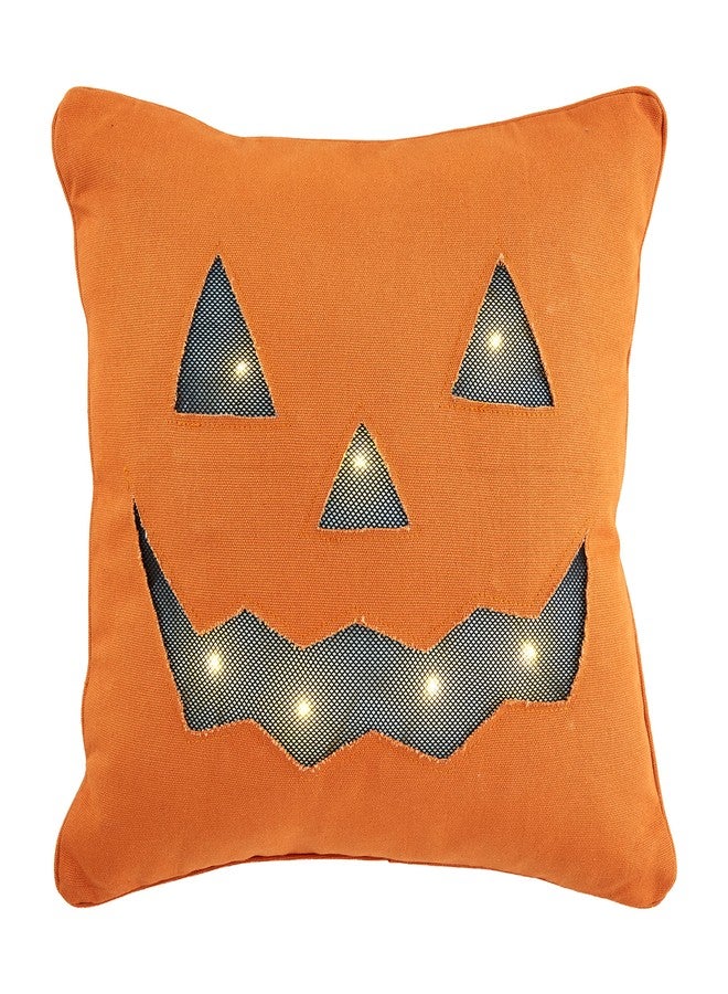 Mud Pie Throw Pillow, 16" x 16", Pumpkin - Image 1