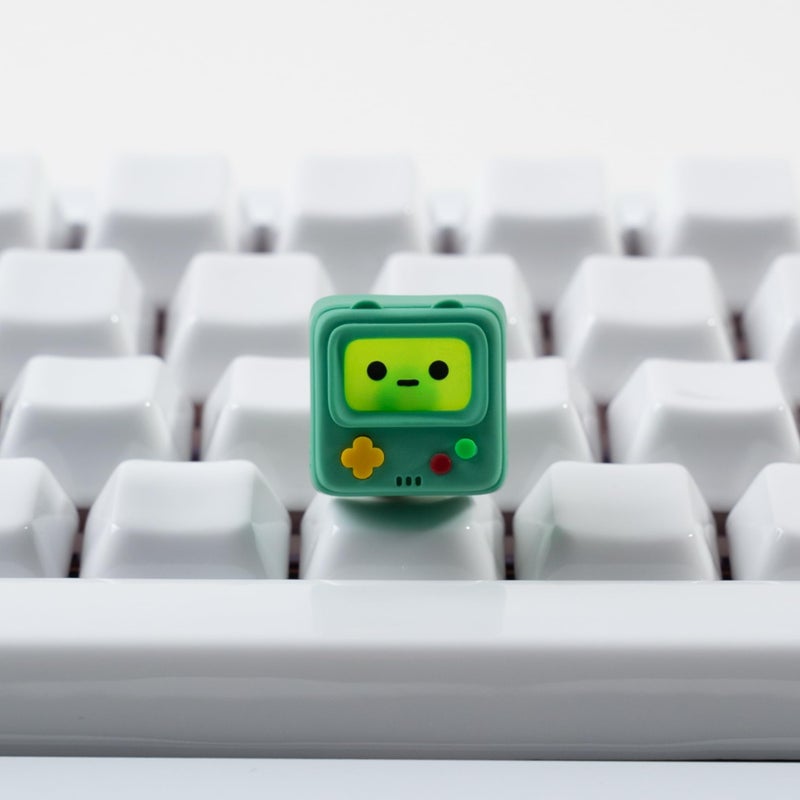 ULTRAEQUIP Artisan Keycaps, Cute Retro Game Consoler-Shpaed Keycaps, Shine Through Resin Handmade, Single 1U Replace Key for ESC Key Mechanical Keyboard (Green) - Image 2